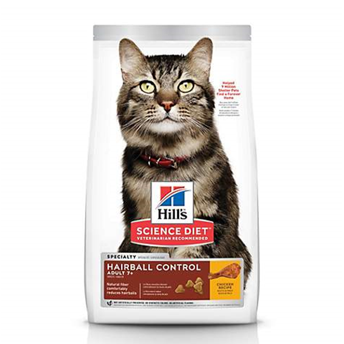Hill's Science Diet Adult 7+ Hairball Control gato x 3,5 lb