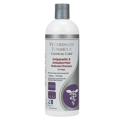 Shampoo veterinary formula clinical care antiparasitic & antiseborrheic 16oz