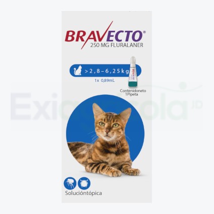 BRAVECTO SPOT CAT DE 2,8 A 6,2 KG (AGOTADO)