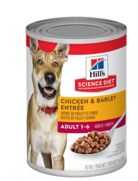 Hill's Science Diet Adult Chicken & Barley Entrée lata perro X 13 OZ