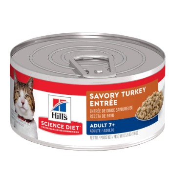 Hill's Science Diet Adult 7+ Savory Turkey Entrée lata gato x 5,5 oz (AGOTADO)