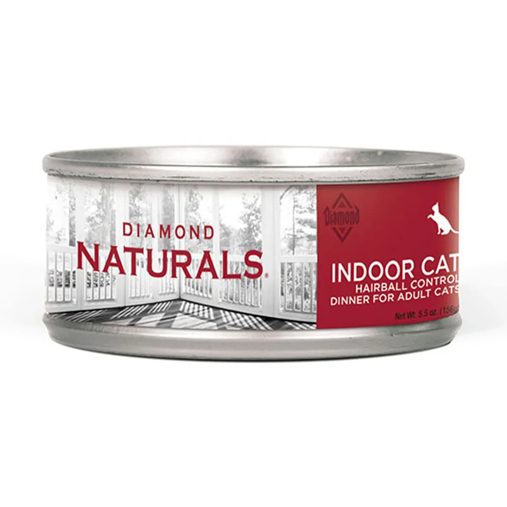 DIAMOND NATURALS INDOOR HAIRBALL CONTROL  BOLAS DE PELO CAT LATA 5.5 OZ (AGOTADO)