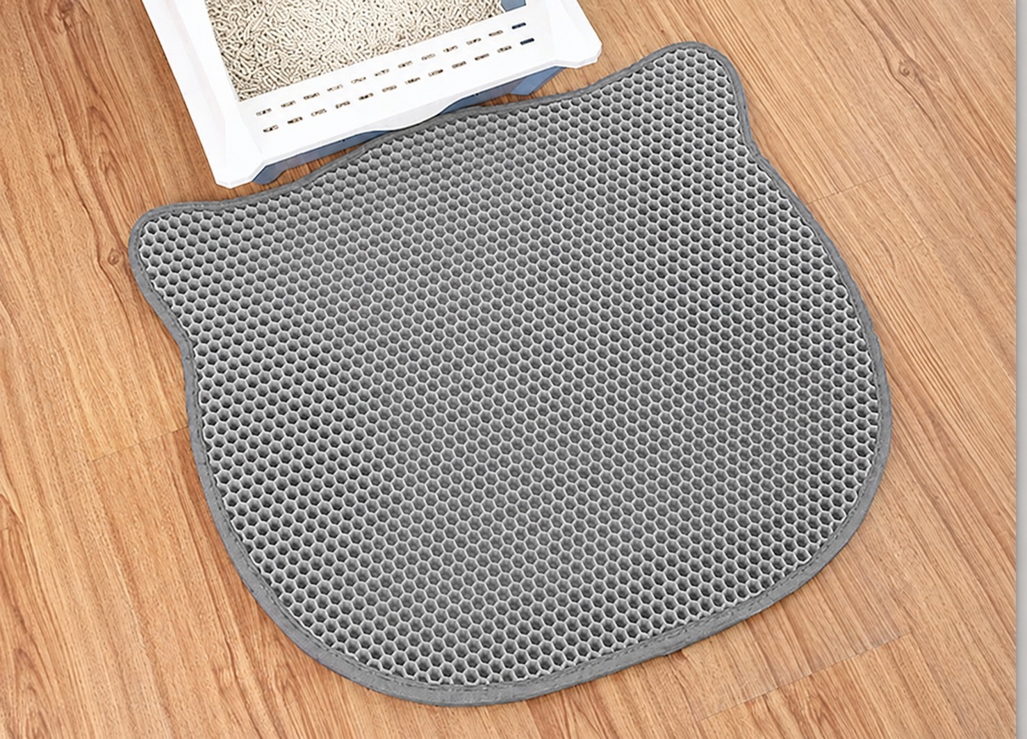 TAPETE DE FORMA DE GATO PR31 GRIS L